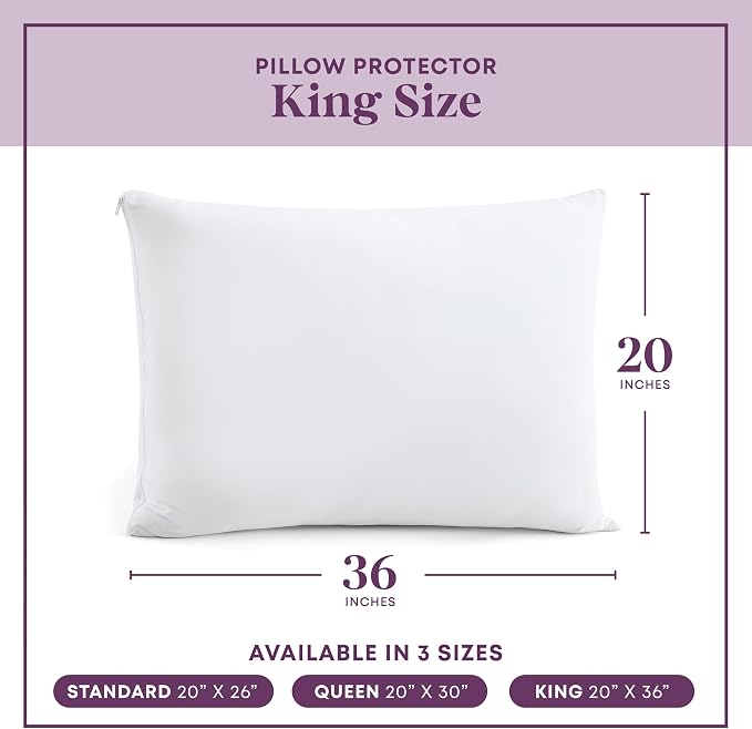 CirclesHome Pillow Protectors 6 Pack King Zippered - Image 6