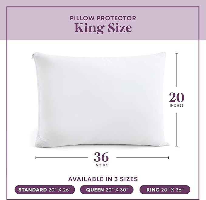 CirclesHome Pillow Protectors 8 Pack King Zippered - Image 6