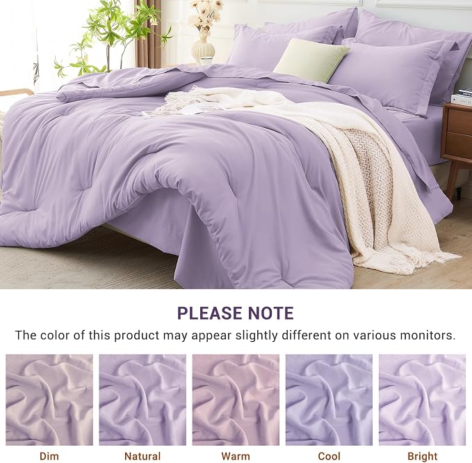 MUXHOMO 7 Pieces Full Comforter Set, Soft Bed in a Bag Full Size, All Season - Image 8