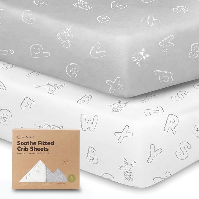 KeaBabies 2-Pack Organic Crib Sheets by KeaBabies