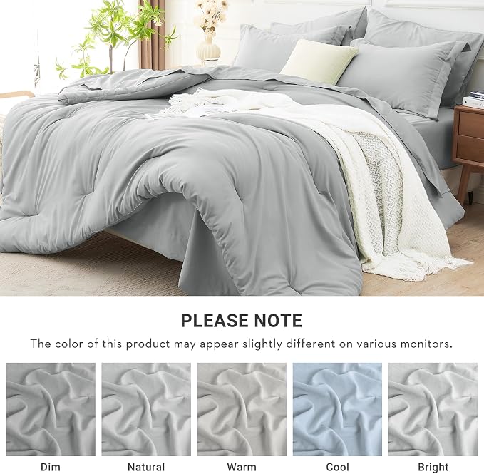 MUXHOMO 7 Pieces Full Comforter Set, Soft Bed in a Bag Full Size, All Season - Image 8
