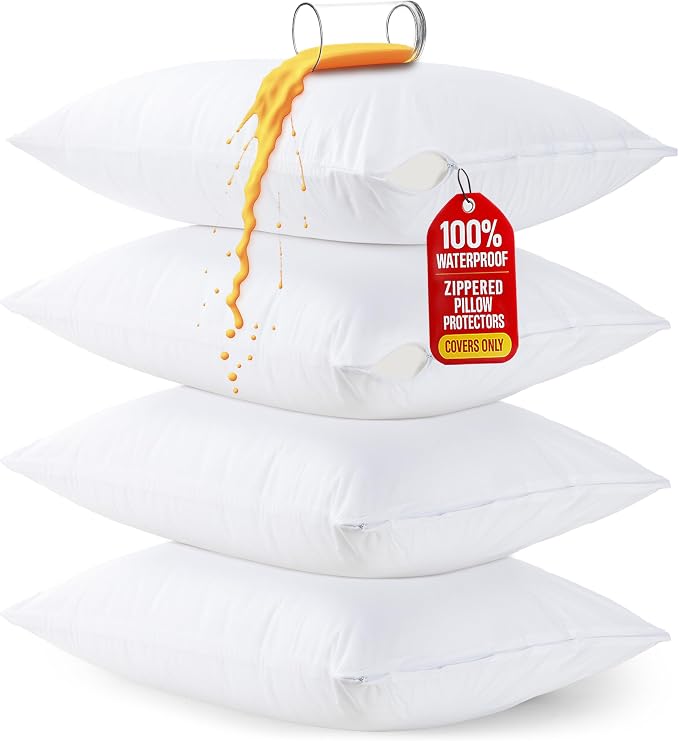 Set of 4 Pillow Protectors by UTOPIABEDDING