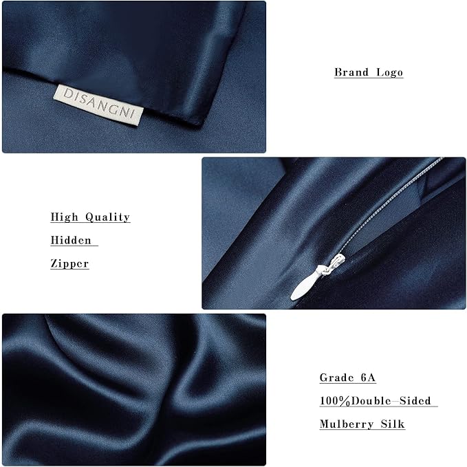 DISANGNI Silk Indulgence Set: Premium 22 Momme Mulberry Silk Pillowcase & Eye - Image 4