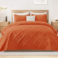 Exclusivo Mezcla King Quilt Set- Burnt Orange Quilts Bedding Set by ExclusivoMezcla
