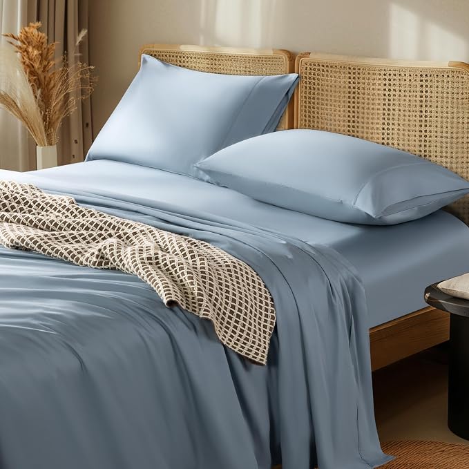 LBRO2M 1000 Thread Count 100% Egyptian Cotton Sheets Set Twin, 3 Piece Sets Bed by LBRO2MBedding