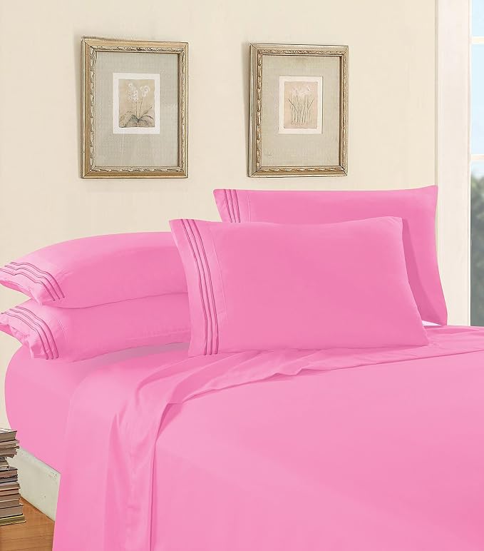 Elegant Comfort Luxury 1500 Premium Hotel Quality Microfiber 4-Piece Sheet Set - Image 3