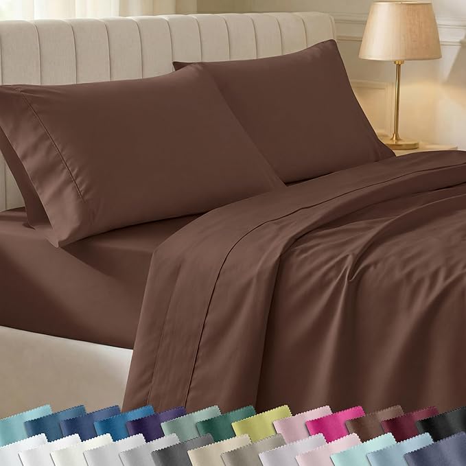 California Design Den Soft 100% Cotton Bed Sheets Twin Size Set, 400 Thread by CaliforniaDesignDen