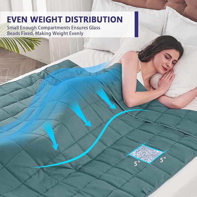 yescool Weighted Blanket for Adults Cooling Heavy Blanket for Sleeping Perfect - Image 3