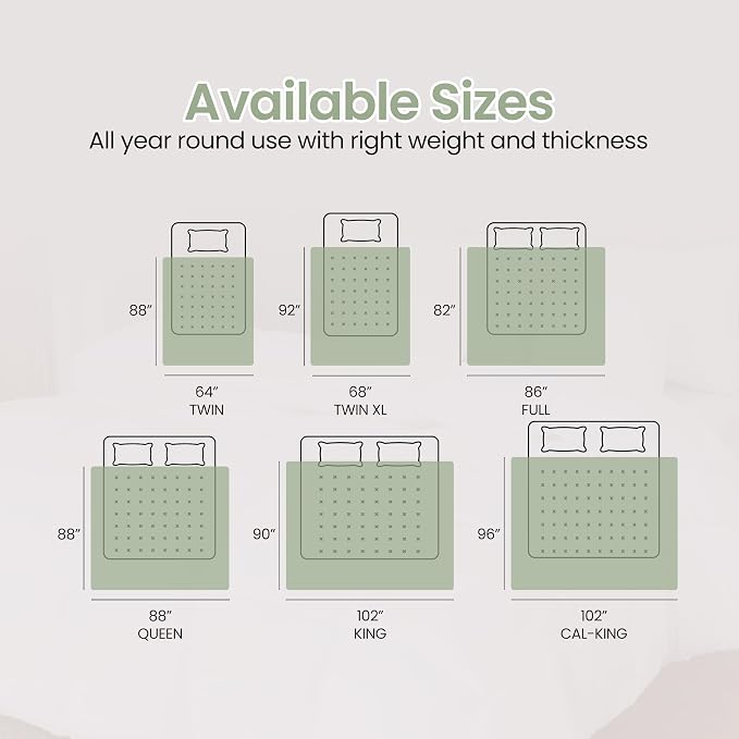 Utopia Bedding King Comforter Duvet Insert, Quilted Sage Green Comforter - Image 8