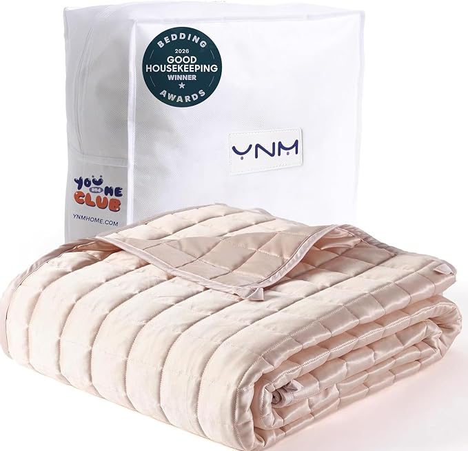 YnM Cooling Weighted Blanket for Adults, 30lbs Heavy Bed Throw Comforter by YNM
