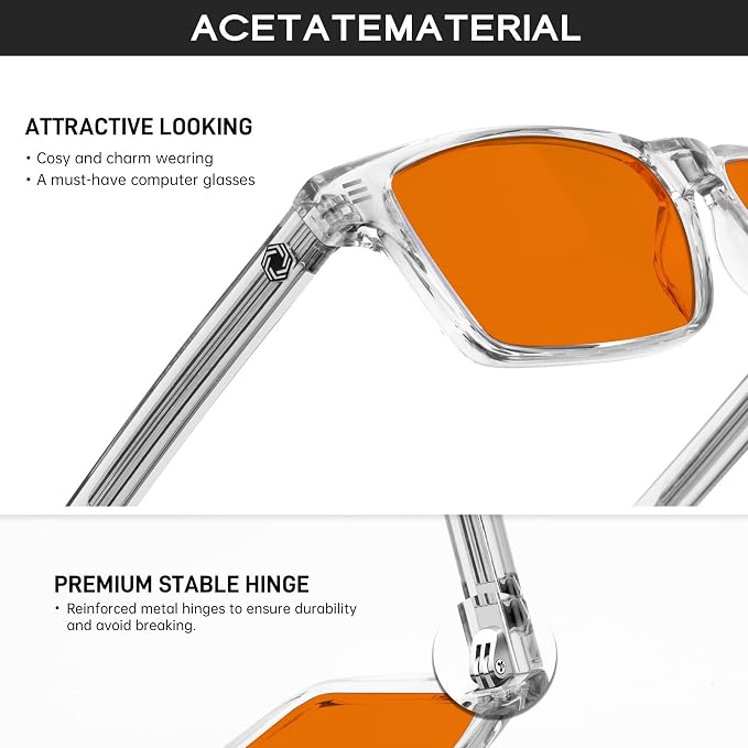 ANYLUV Blue Light Glasses Men Woman, Eye Strain Relief Eye Protection - Image 3