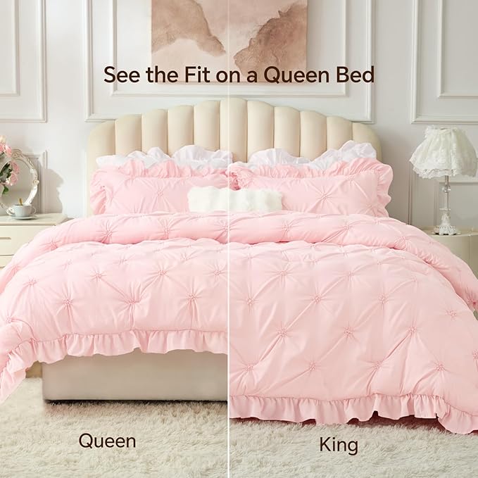 BEDELITE Baby Pink King Size Comforter Set - Image 5