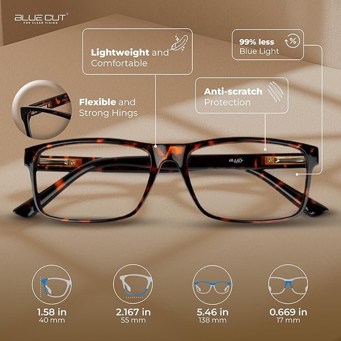 Blue Light Blocking Glasses For Men/Women Anti-Fatigue Computer Monitor Gaming - Image 6