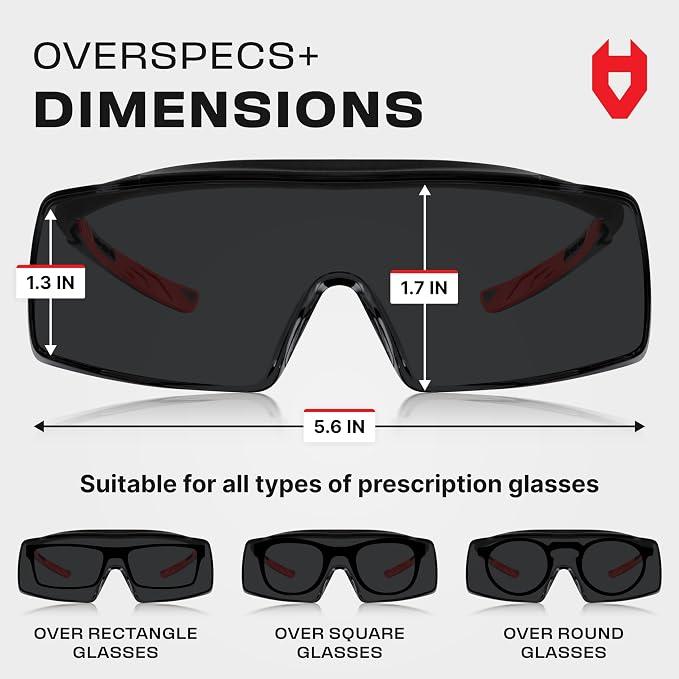 NoCry Tinted Safety Glasses Over Eyeglasses - Image 7