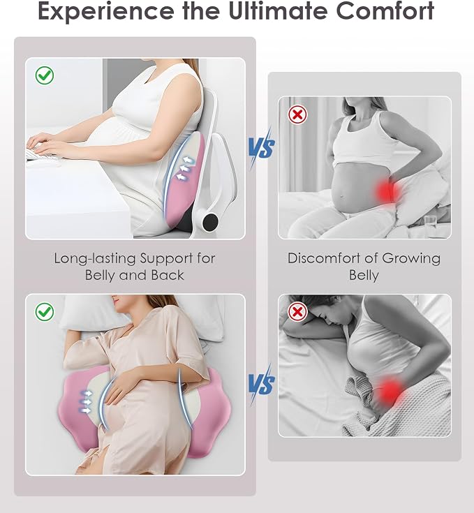 Memory Foam Maternity Pillow for Sleeping, Pregnancy Pillows Support for Back - Image 3