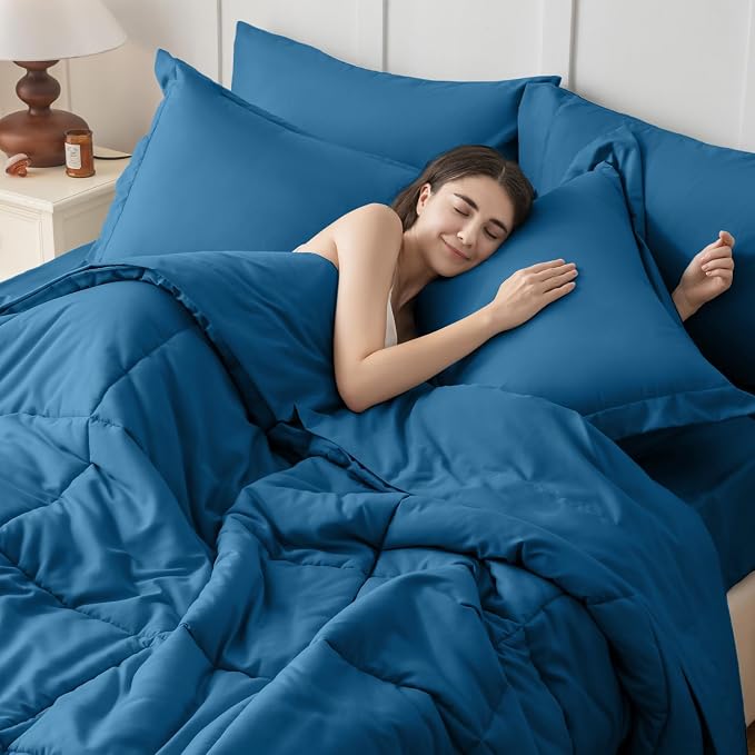 JOLLYVOGUE King Comforter Set, Ultra-Soft Bed in a Bag King Size 7 Pieces - Image 6