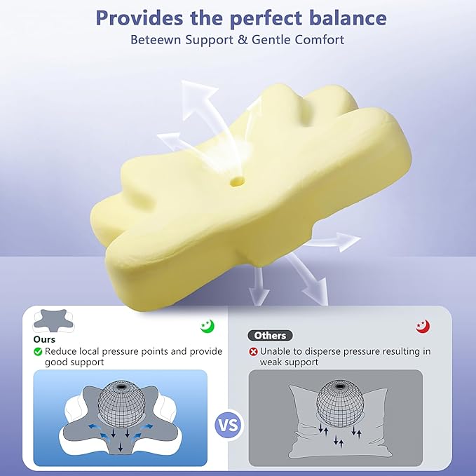 A-Pce Cervical Pillow for Neck and Shoulder, Contour Memory Foam Pillow - Image 3