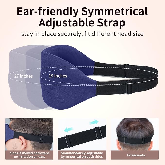 NEWVANGA Sleep Mask for Back and Side Sleeper, Block Out Light, Luxury Sleeping - Image 4