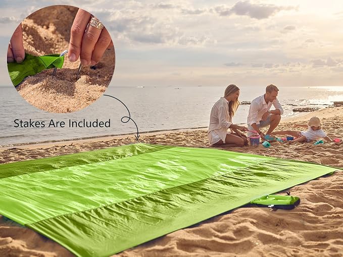 WEKAPO Beach Blanket Sandproof Waterproof, Extra Large Beach Mat, Oversized & - Image 6