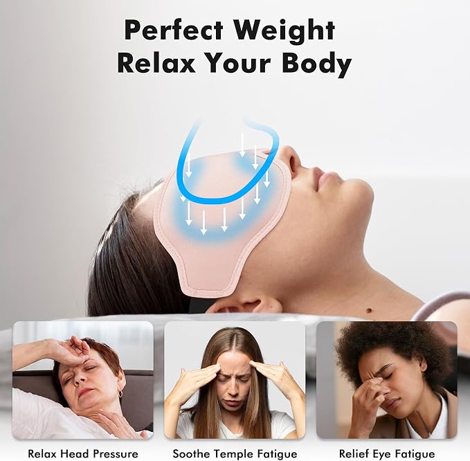 Weighted Eye Mask for Sleeping, 3D Contoured Sleep Mask Blackout - Image 3