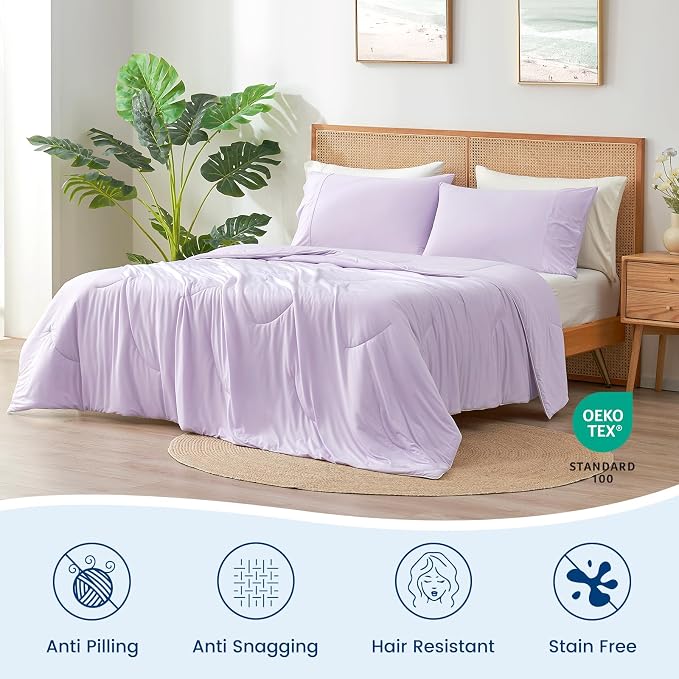 Cozy Bliss Cooling Comforter Queen Size, Reversible Lightweight Cooling Blankets - Image 6