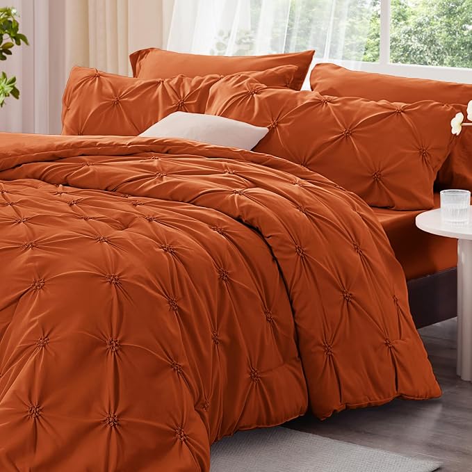 BEDELITE Burnt Orange Twin Comforter Set - Image 2