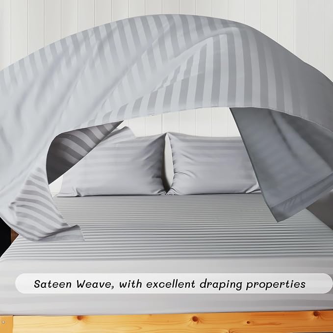 Cotton Flat Sheets Only, 600 TC 100% Cotton Flat Sheet Top Sheet Only, Full - Image 9