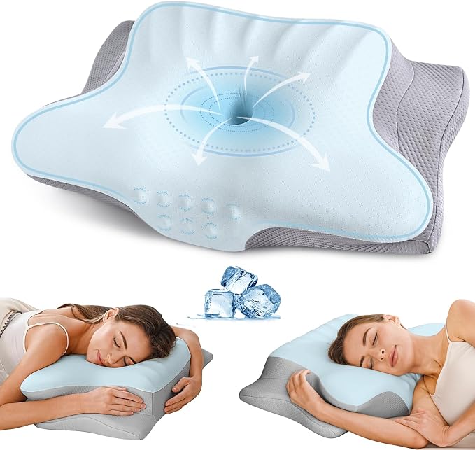 Cervical Neck Pillow for Pain Relief by Ylekto