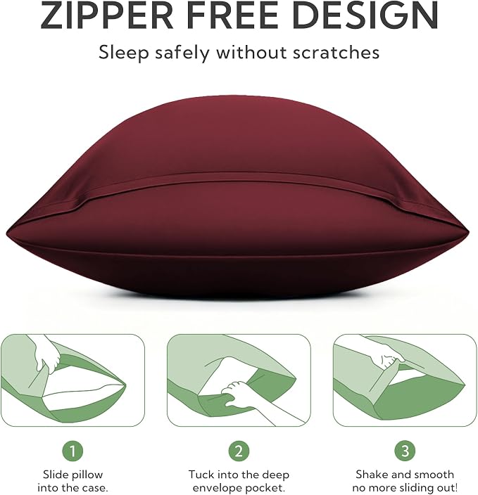 MR&HM King Pillow Cases Set of 2, Cooling Pillow Case - Image 6