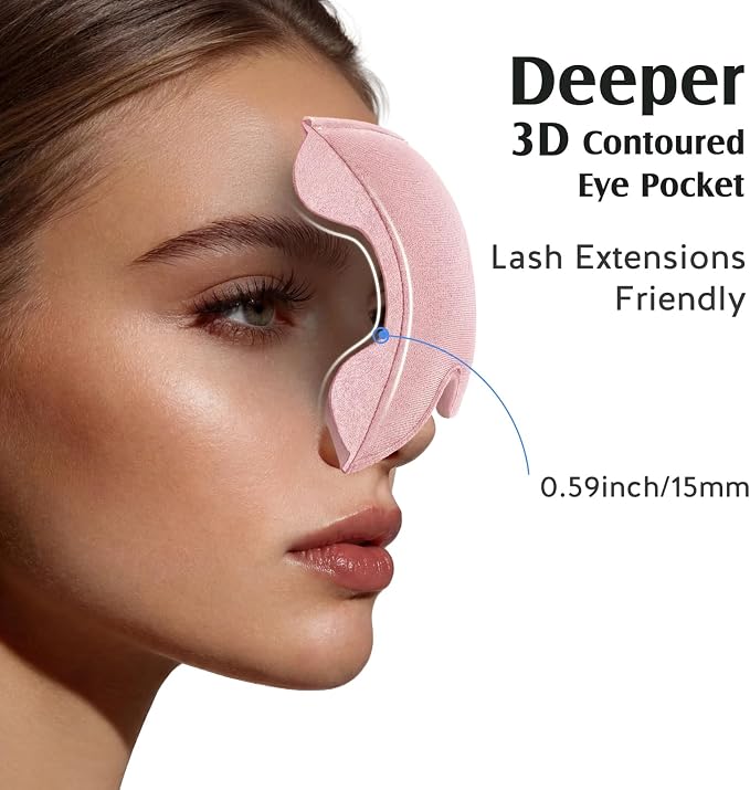 YFONG Sleep Mask for Lash Extensions, Bamboo Viscose & 100% Blackout Eye Mask - Image 3