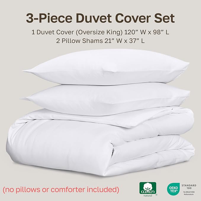 California Design Den 3 Pc Oversized King Duvet Cover Set - Image 5