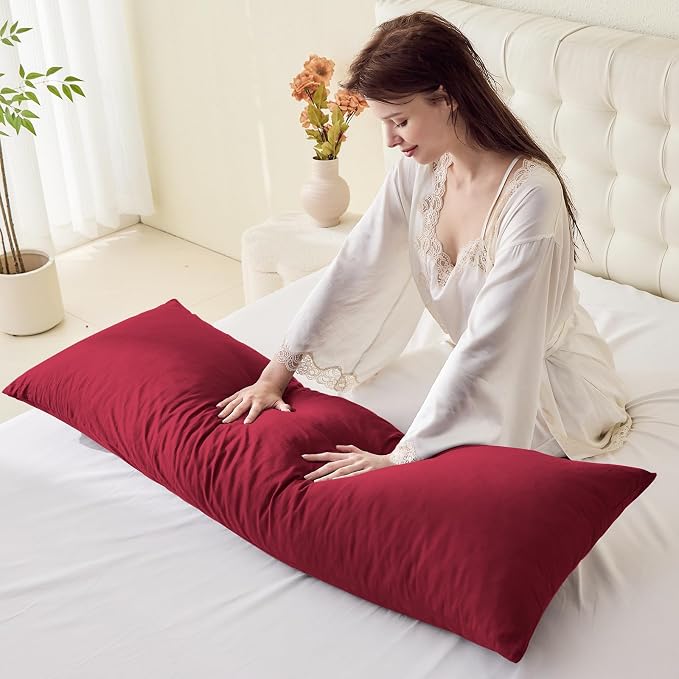DOWNSTORIA Body Pillow Cover, Ultra Soft Microfiber Long Pillowcase, Envelope - Image 6