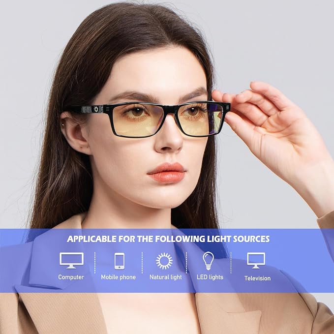 ANYLUV Blue Light Glasses Men Woman, Eye Strain Relief Eye Protection - Image 2