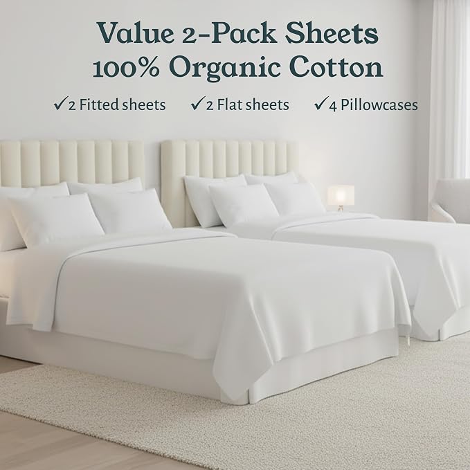 California Design Den 2-Pack Full Size Bed Sheets Set - Image 4
