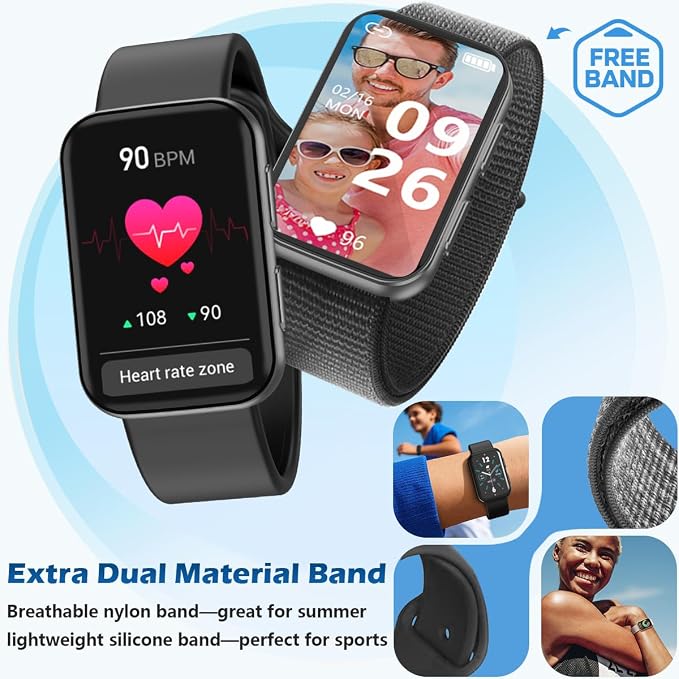 MorePro Health Fitness Tracker for Women Men, 24/7 Heart Rate Blood Pressure & - Image 8