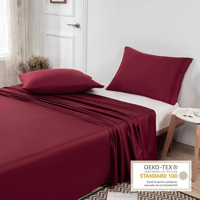 Lirex Flat Sheet, Queen Size Extra Soft Brushed Microfiber 1800 Microfiber Flat - Image 4