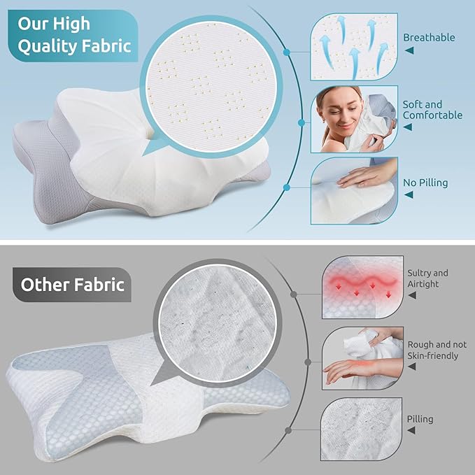 DONAMA Cervical Pillow for Neck and Shoulder Pain Relief, Cooling Contour - Image 3