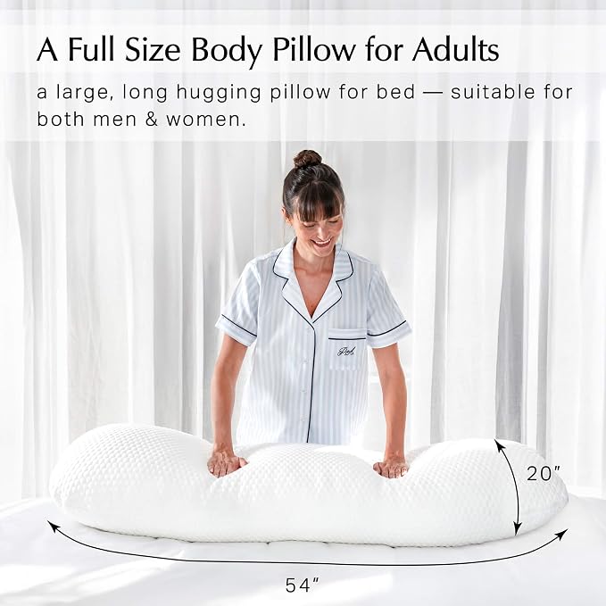 Aricove Body Pillow for Adults, Side Sleeper Pillow for Bed, Full Body Support - Image 5