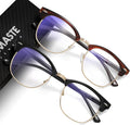 Blue Light Blocking Glasses Vintage Half Frame UV Clear Lens Anti Eyestrain by AOMASTE