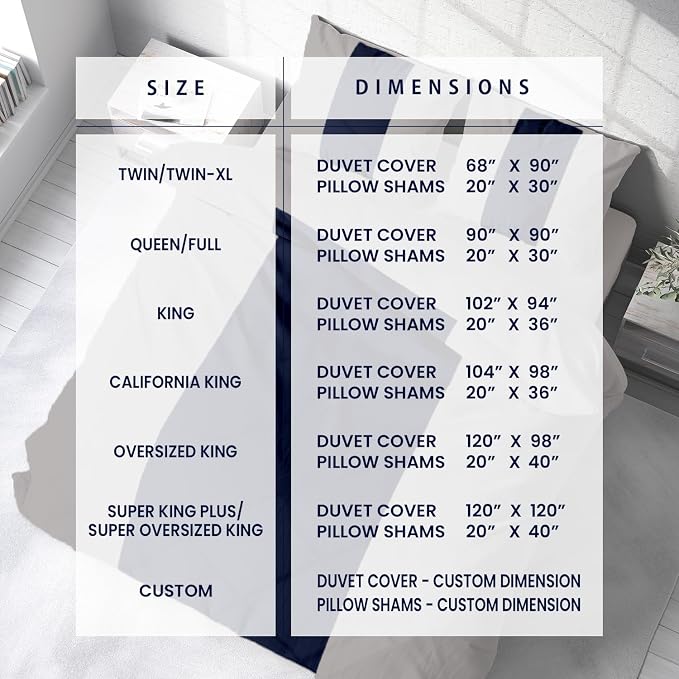 Kotton Culture 120"x120" 3 Pc Super King Plus/Super Oversize King Duvet Cover - Image 4