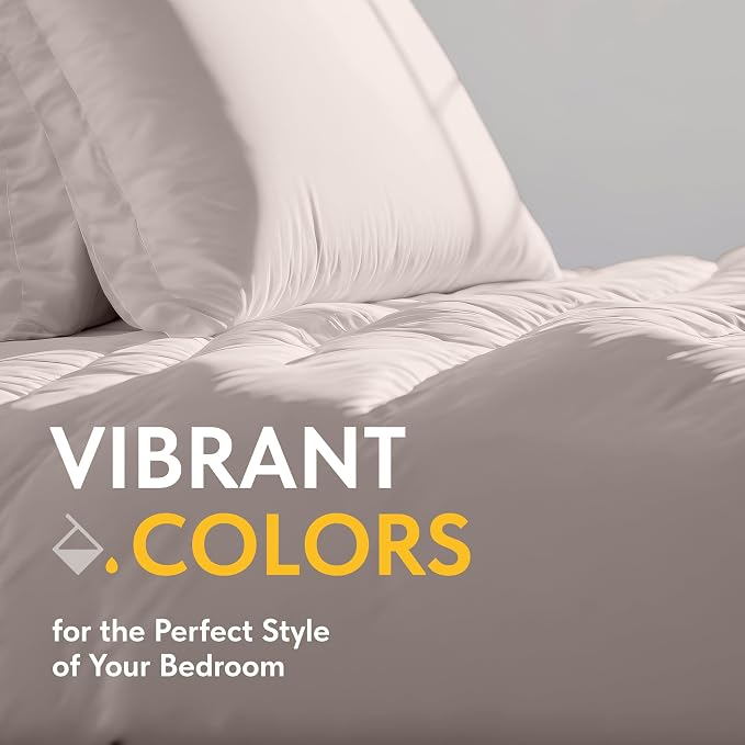 White Classic Beige Duvet Cover Queen Size, Microfiber Duvet Cover - Image 7