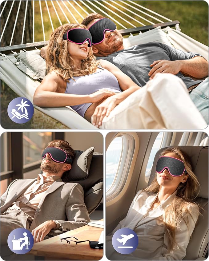WAOAW Sleep Mask for Men Women: Blackout Eye Masks for Sleep - Image 7