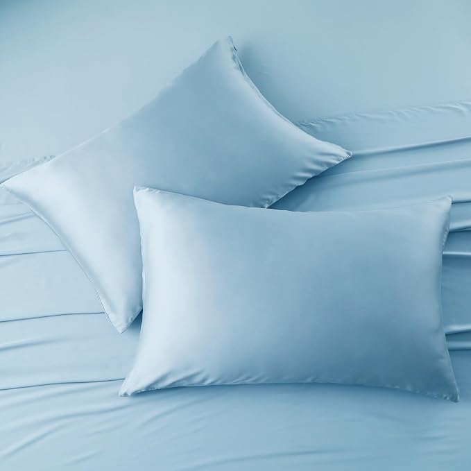 2 Pack Cooling Pillow Cases, Viscose Derived from Bamboo Pillow Protectors - Image 5