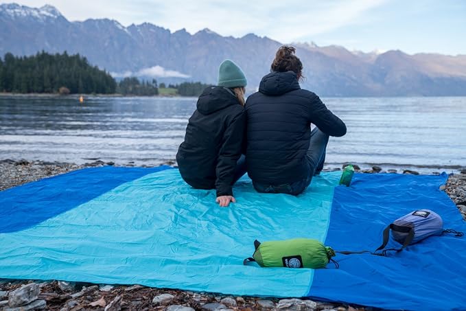 WEKAPO Beach Blanket Sandproof Waterproof, Extra Large Beach Mat, Oversized & - Image 9