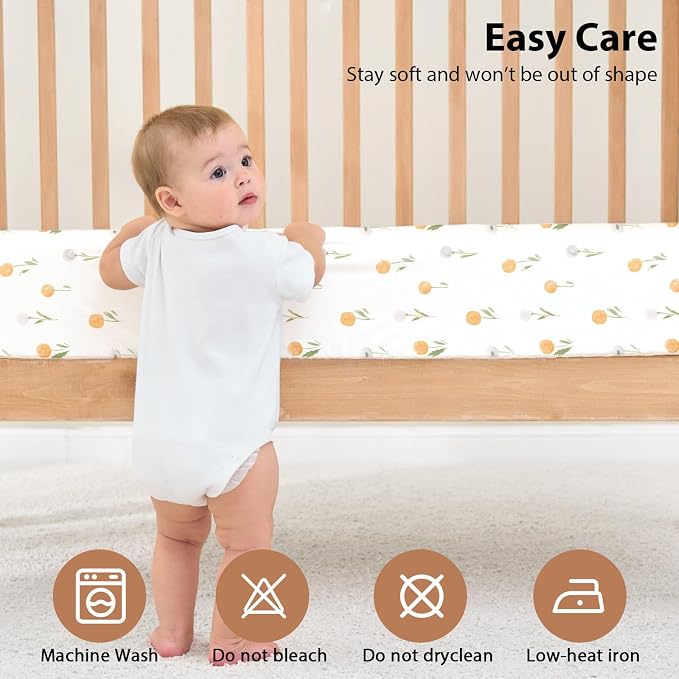 Baby Crib Sheets Girl, 3 Pack Toddler Bed Sheets - Image 7