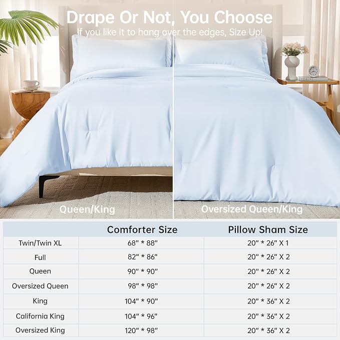 MUXHOMO King Size Comforter Set, All Season Ultra Soft Down Alternative Bedding - Image 8
