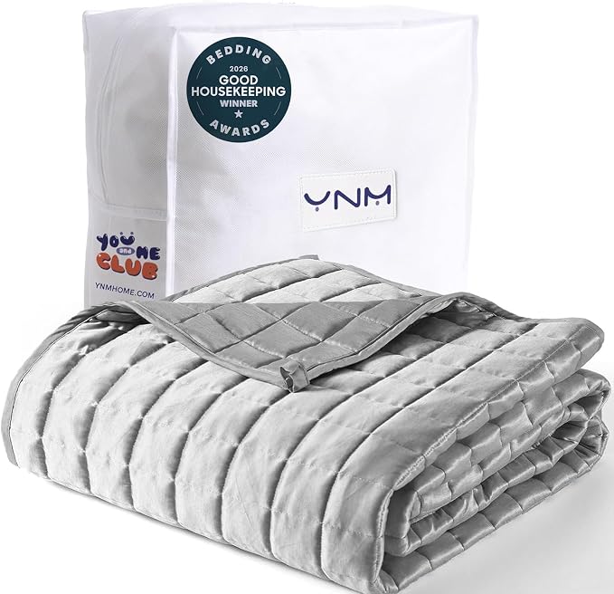 YnM Cooling Weighted Blanket for Adults, 15lbs Heavy Bed Throw Comforter by YNM