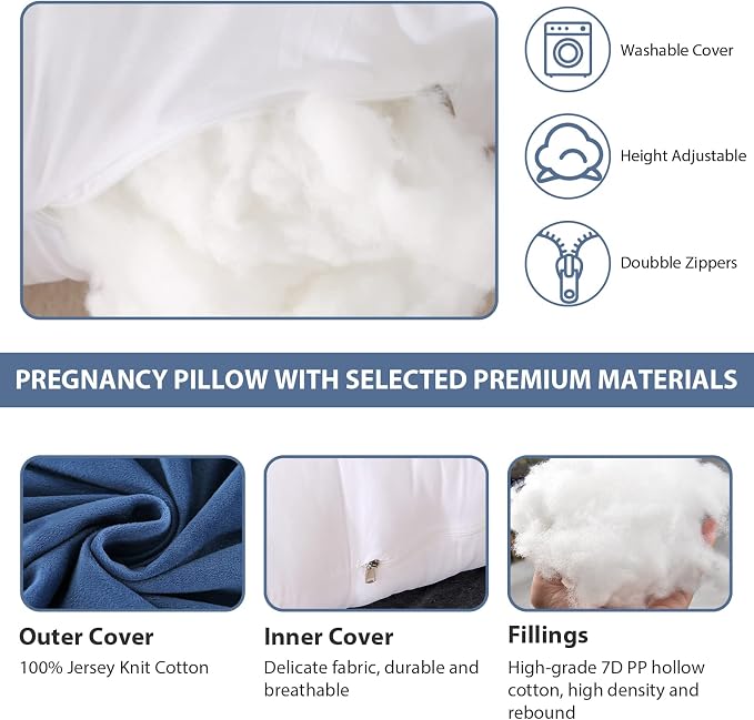 BATTOP Pregnancy Pillows for Sleeping, Body Maternity Pillow - Image 9
