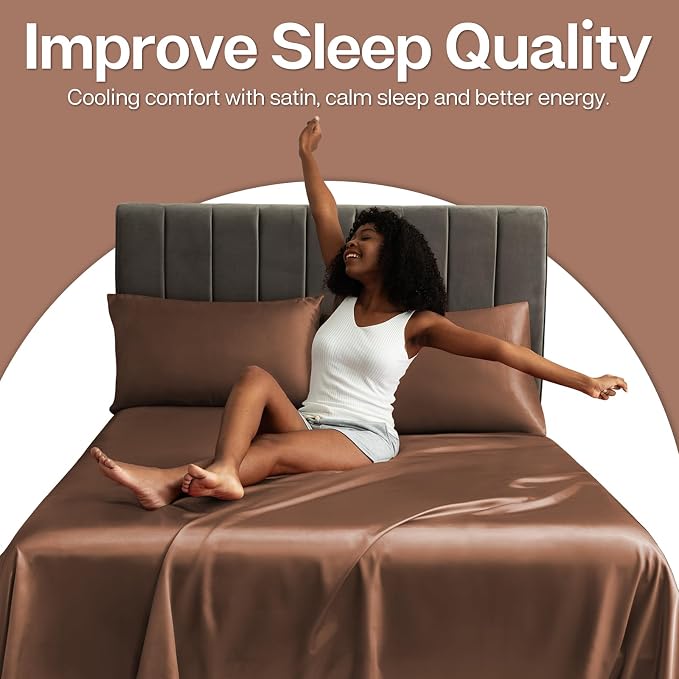 MR&HM Satin Pillowcase for Hair and Skin, Silk Satin Pillowcase 2 Pack - Image 5