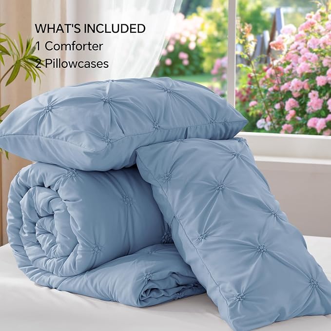 BEDELITE Cornflower Blue King Size Comforter Set - Image 7